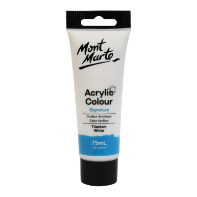 Picture of Mont Marte Signature Acrylic Paint 75ml Tube - Titanium White
