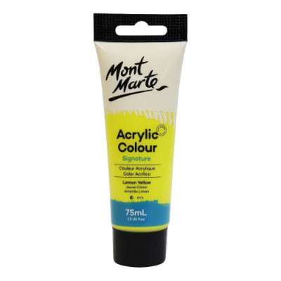 Picture of Mont Marte Signature Acrylic Paint 75ml Tube - Lemon Yellow