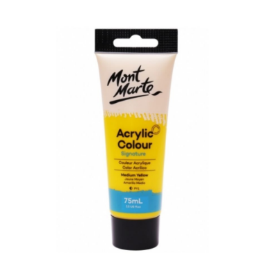 Picture of Mont Marte Signature Acrylic Paint 75ml Tube - Medium Yellow