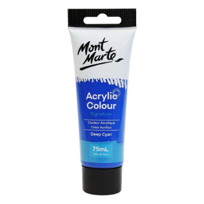 Picture of Mont Marte Signature Acrylic Paint 75ml Tube - Deep Cyan Blue