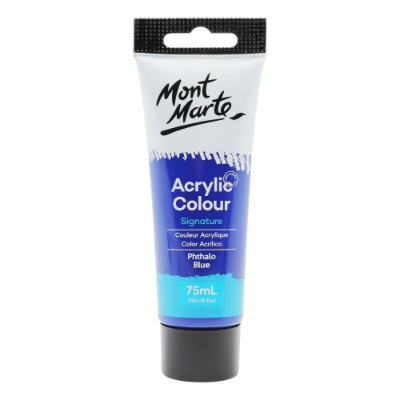 Picture of Mont Marte Signature Acrylic Paint 75ml Tube - Phthalo Blue