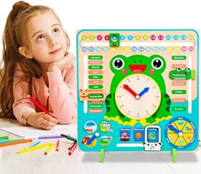 Buy Wooden Multi Functional Calender Clock Toys For Kids Online
