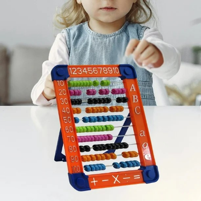 Buy Plastic Abacus Math Toy- Classic Educational Counting Toys for Kids with 100 Beads Online