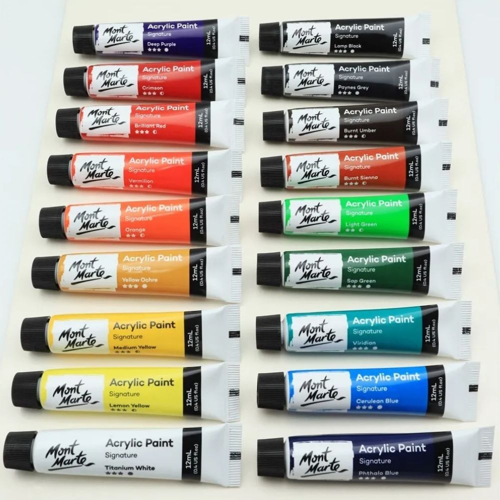 Picture of Mont Marte Acrylic Paints 18pc x 12ml