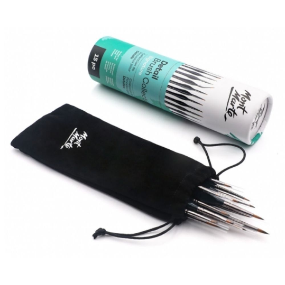 Picture of Mont Marte Taklon Bristle Detailer Brush set Collection 15pc
