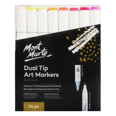 Picture of Mont Marte Premium Dual Tip Art Markers 24pc