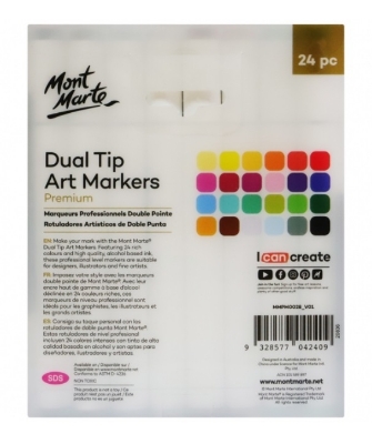 Picture of Mont Marte Premium Dual Tip Art Markers 24pc