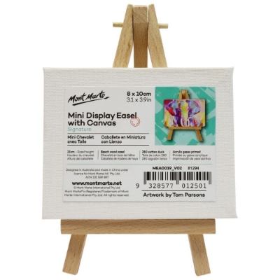 Picture of Mont Marte Mini Display Easel with Canvas  8x10cm