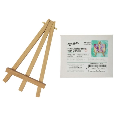 Picture of Mont Marte Mini Display Easel with Canvas  8x10cm