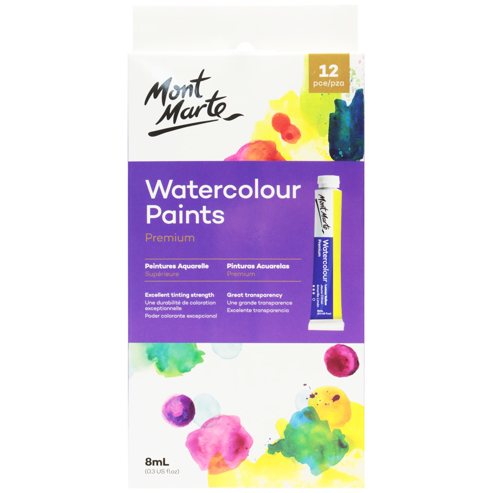 Picture of Mont Marte Premium Watercolour Paint 8ml 12pc