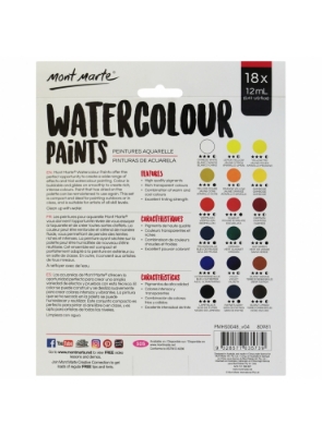 Picture of Mont Marte Watercolour Paint 12ml 18 pc
