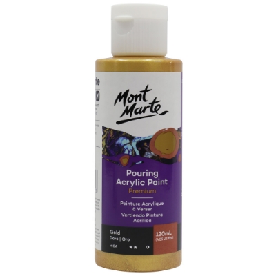 Picture of Mont Marte Acrylic Pouring Paint 120ml Gold
