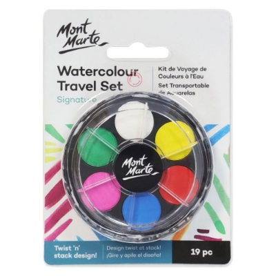 Picture of Mont Marte  Watercolour Travel Disc 18pc