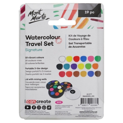 Picture of Mont Marte  Watercolour Travel Disc 18pc