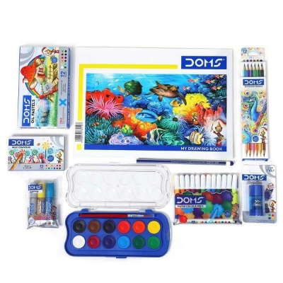 Picture of DOMS Painting Etc Kit full set 9pcs Bundle value pack for Painting, Drawing & Sketching