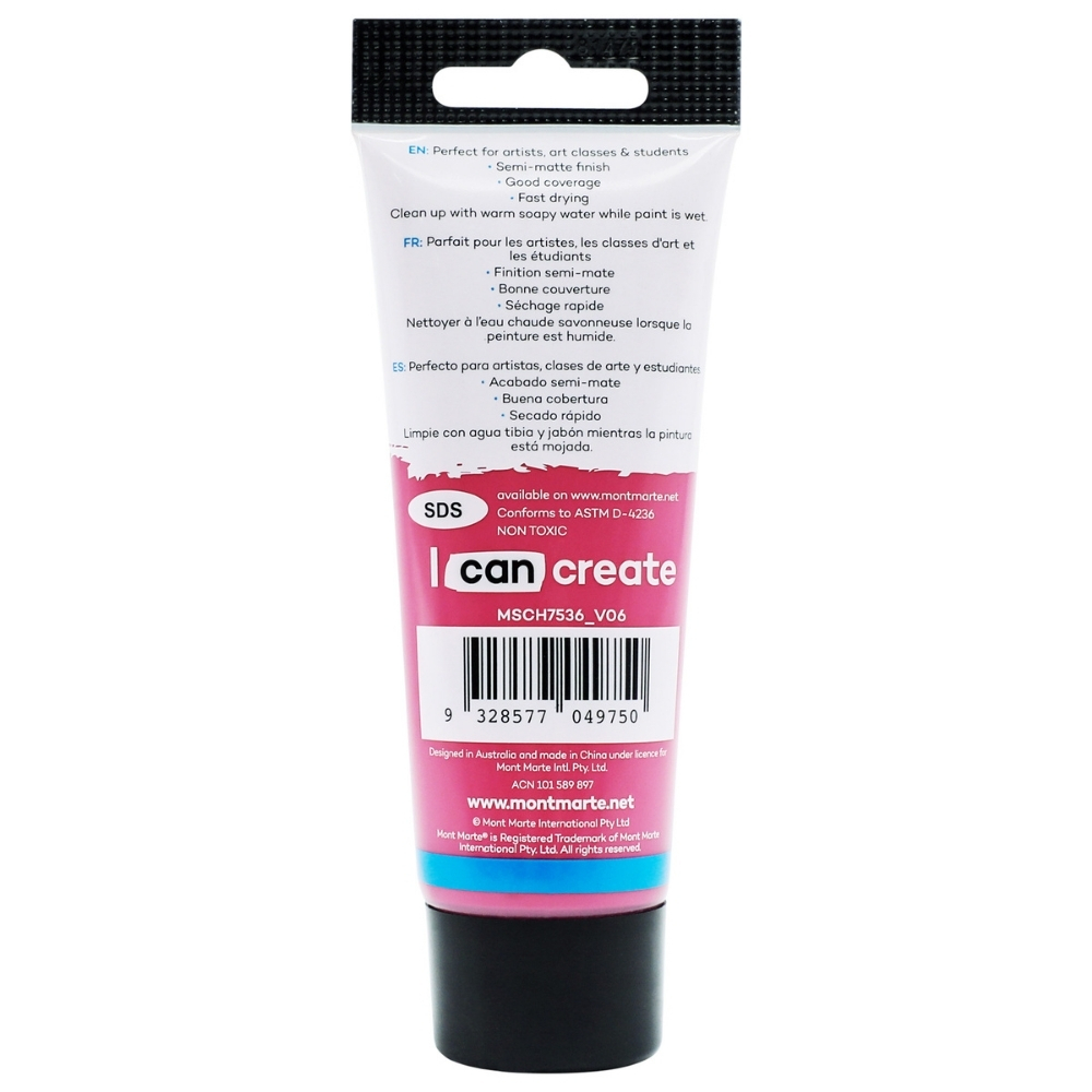 Picture of Mont Marte Signature Acrylic Paint 75ml Tube - Cerise