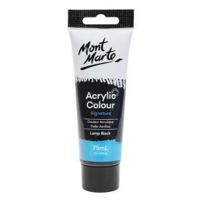 Picture of Mont Marte Signature Acrylic Paint 75ml Tube - Lamp Black
