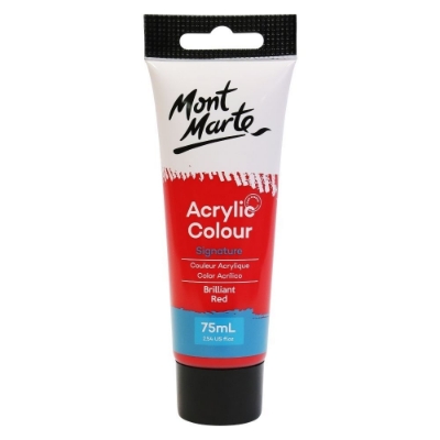 Picture of Mont Marte Signature Acrylic Paint 75ml Tube - Brilliant Red
