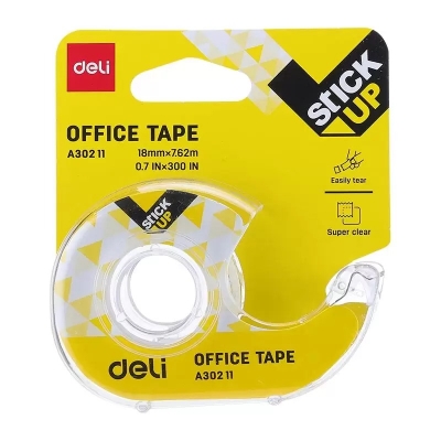 Picture of Deli Super Clear Office Tape 18mm x 7.62M EA30211