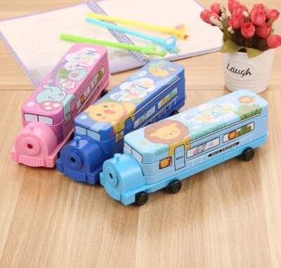 Picture of Multi functional Train design Metal Pencil Case (Any Design)