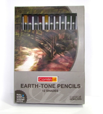 Picture of Camlin Earth Tone Water Soluble Pencils (Multicolor)