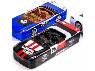 Picture of Metal Car Shaped Pencil Box case with Wheels & Movable car Seats Pencil Box