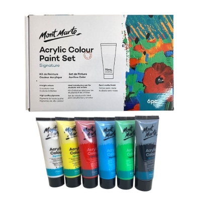 Picture of Mont Marte Acrylic Paint 6pc x 75ml Tubes
