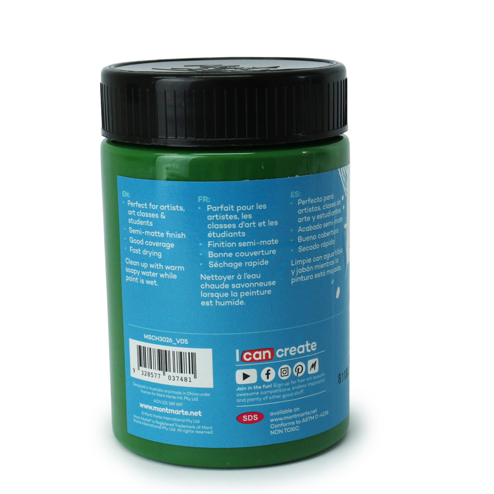 Picture of Mont Marte  Acrylic Paint 300ml Pot - Viridian