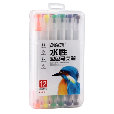 Picture of Baoke Dual Tip Colorful Marker Pen 12 Colors