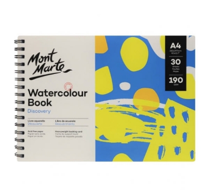 Picture of Mont Marte Discovery Watercolour Book Spiral Bound A4 190gsm