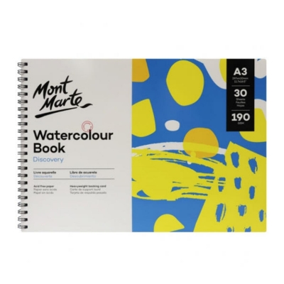 Picture of Mont Marte Discovery Watercolour Book Spiral Bound A3 190gsm