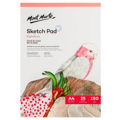 Picture of Mont Marte Sketch Pad White Paper A4 150gsm 25 Sheet