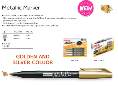 Picture of Luxor Metallic colour Marker- Golden and Silver