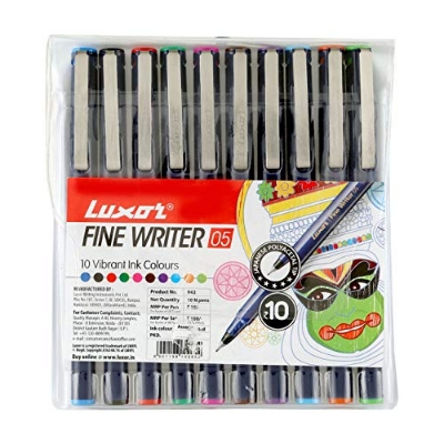 Picture of Luxor Fine Writer Pen 10 Pcs Multi Colors
