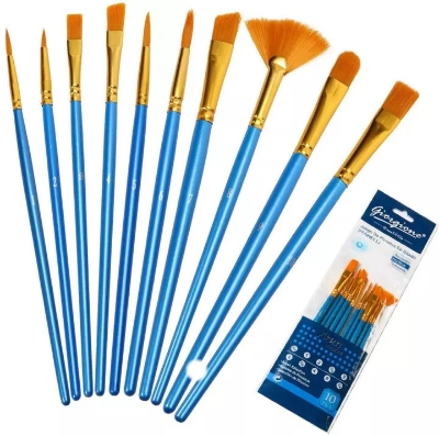 Picture of Keep Smiling 10 pcs Flat, Round and Fan brush mix set A6303Z