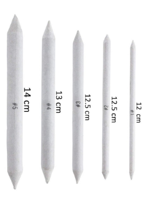 Picture of 5 Pcs Blending Stumps and Tortillions, Sketch Drawing Tools, Paper Art Blenders