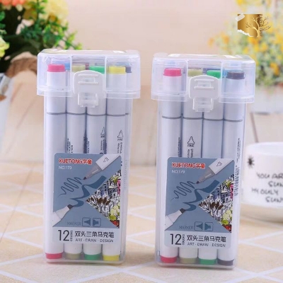 Picture of XUETONG Alco. Dual Tip Art Marker 12 Colors