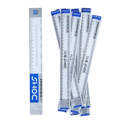 Picture of Doms Q30cm Transparent Scale (Pack of 10)