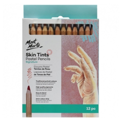 Picture of Mont Marte Skin Tone Pastel Pencil 12pc