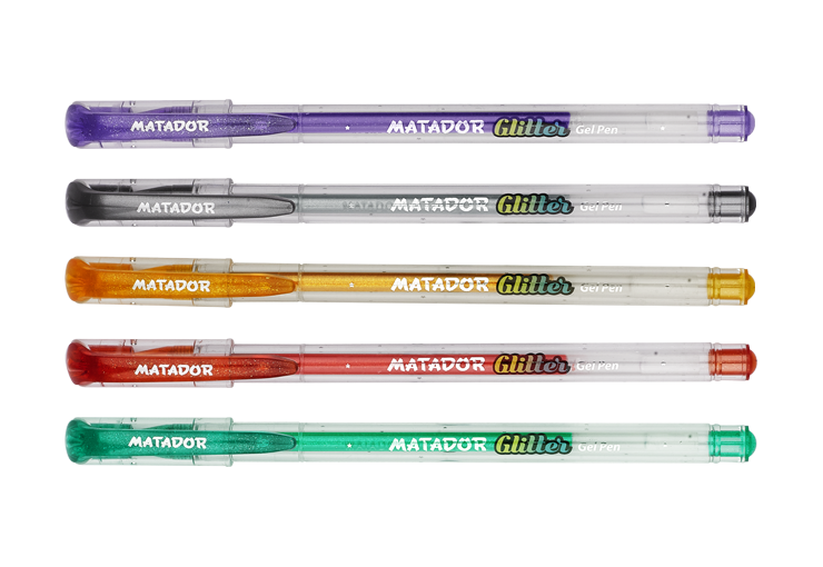 Picture of Matador Glitter Gelpen - Pack of 5 pcs