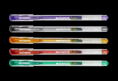Picture of Matador Glitter Gelpen - Pack of 5 pcs