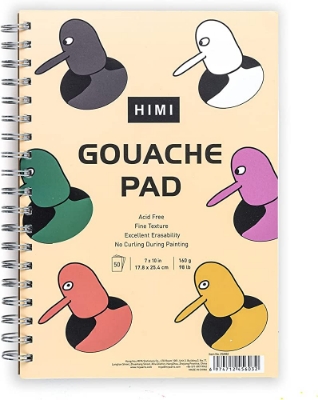 Picture of Himi Painting Gouache Paper Pad Spiral Book For Watercolors, Gouache, Acrylics, Pencils