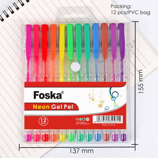 Picture of FOSKA Neon Gel Pen 12 Pcs/set