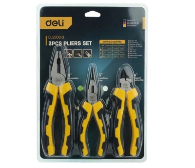 Picture of Deli Tools EDL2008-3 Pliers Sets 3Pcs
