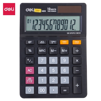 Picture of Deli	EM01320	Desk Calculator Plastic-12 Digits