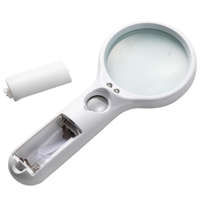 Picture of Deli E9099 Magnifying Glass With LED Light, 75 Mm - White