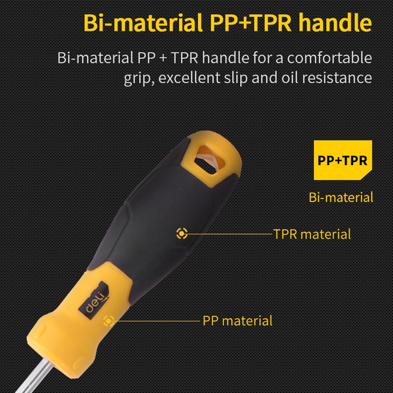 Picture of Deli Tools EDL6330751 Slotted Screwdriver