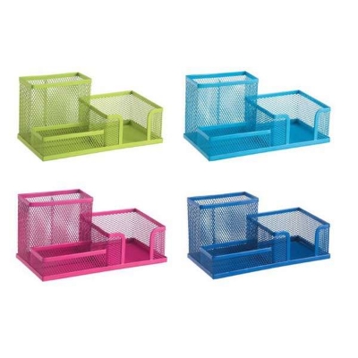 Picture of Deli	E9154 Colorful Mesh Desktop Holder (Red / Blue / Green)