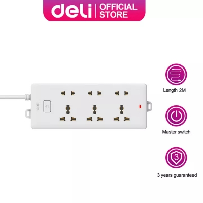 Picture of Deli E18339(03) 6-Port Household Power Strip