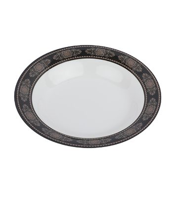 Picture of 7" Soup Plate-Black gold
